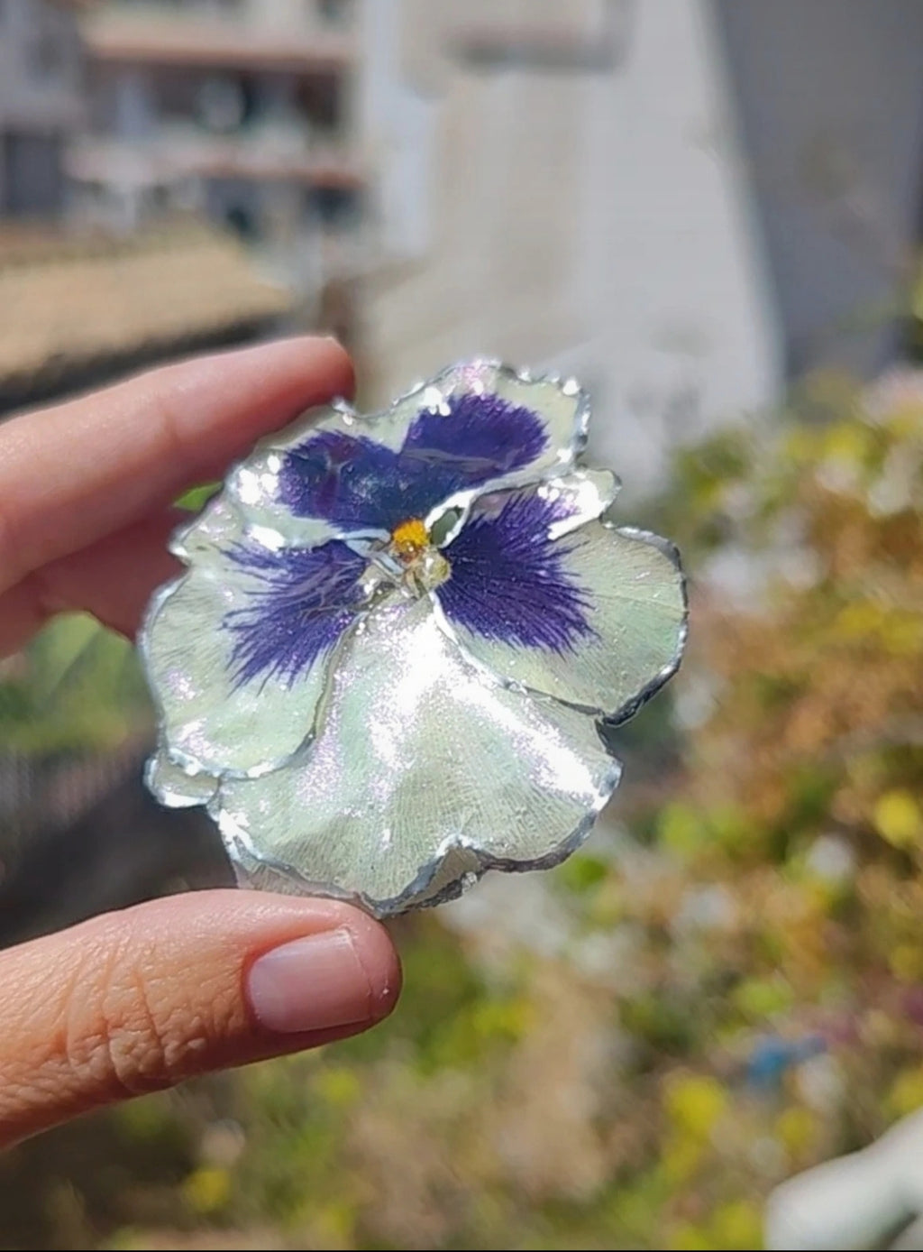 Clip de pelo de pensamiento real resinado