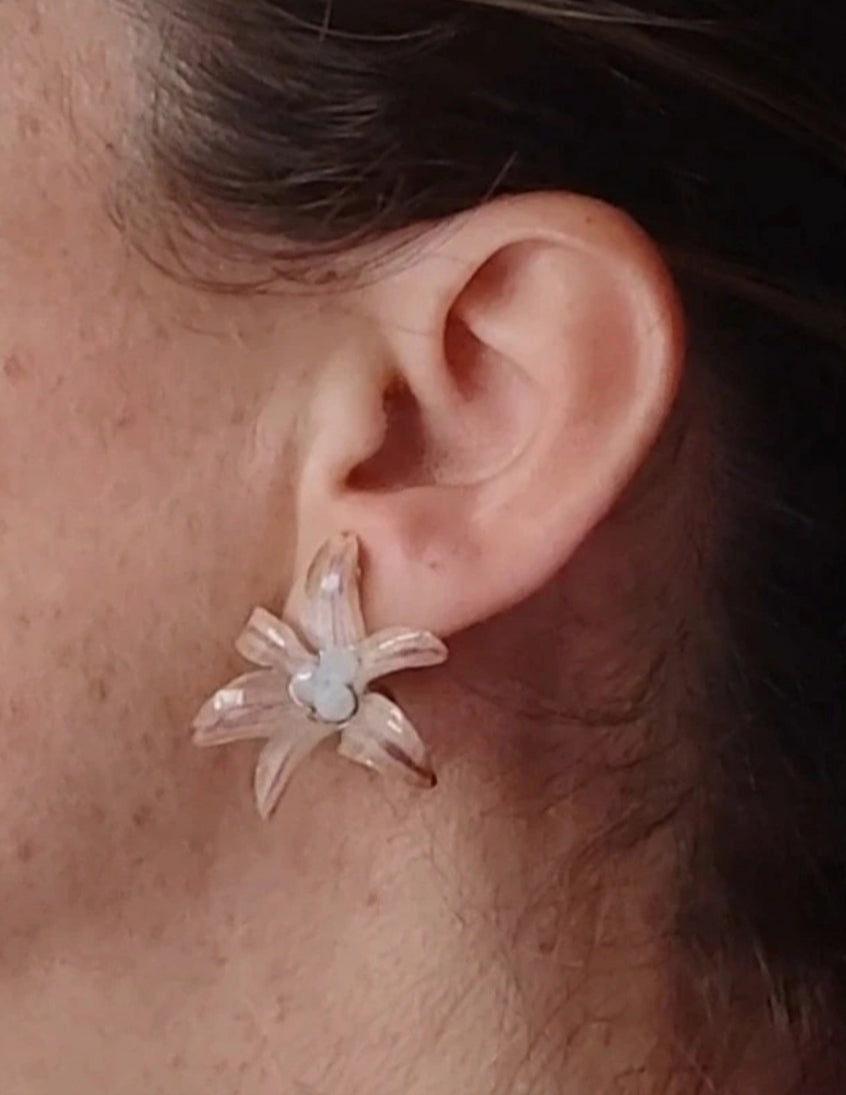 Pendientes de Jacinto real resinado