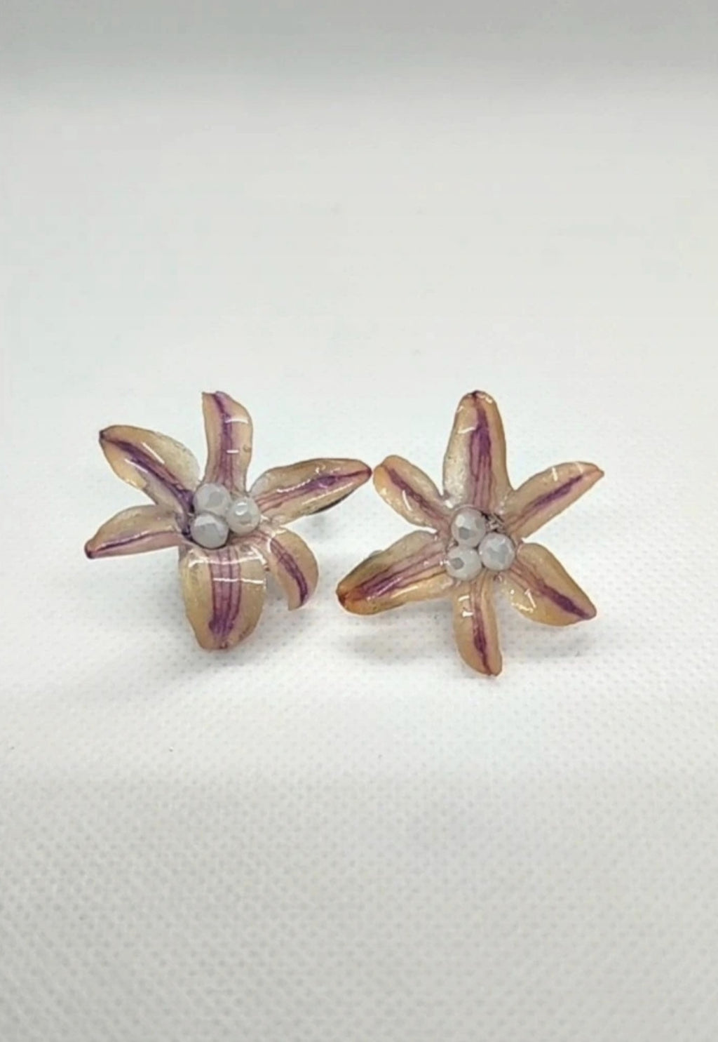 Pendientes de Jacinto real resinado