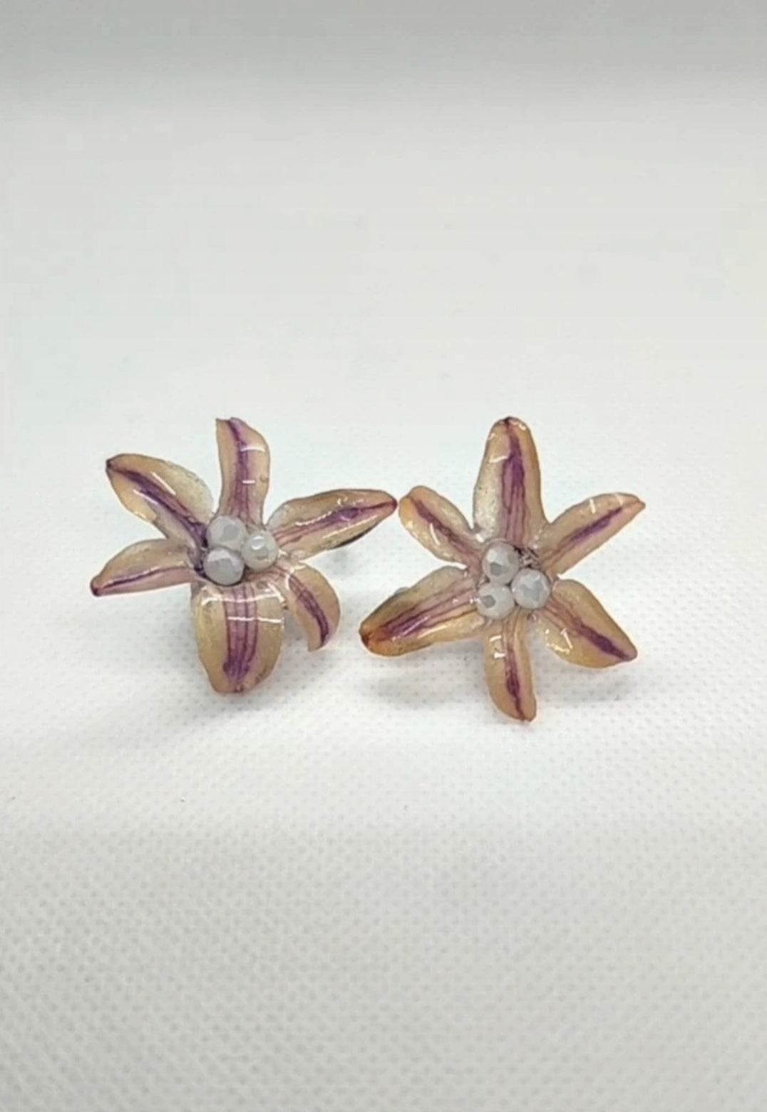 Pendientes de Jacinto real resinado