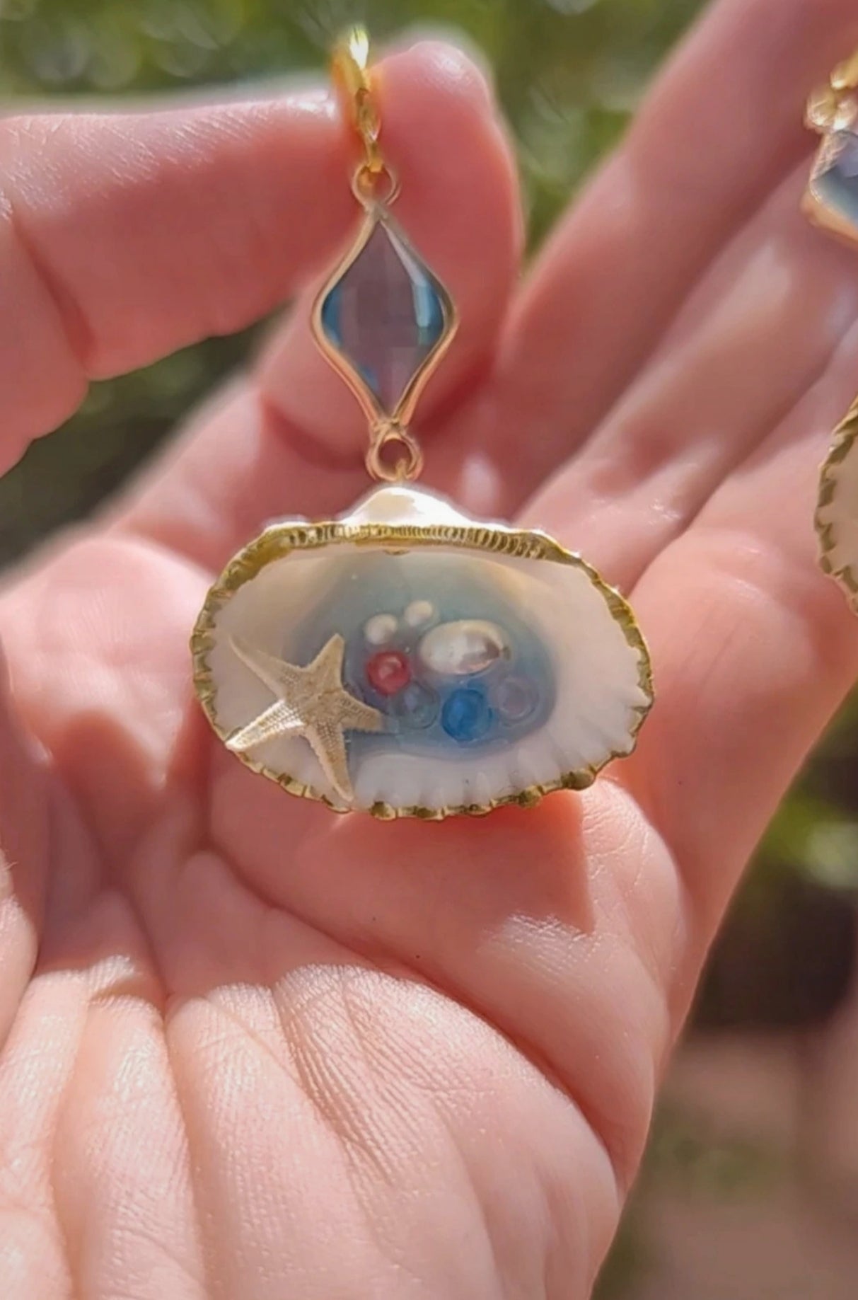 Pendientes de conchas reales