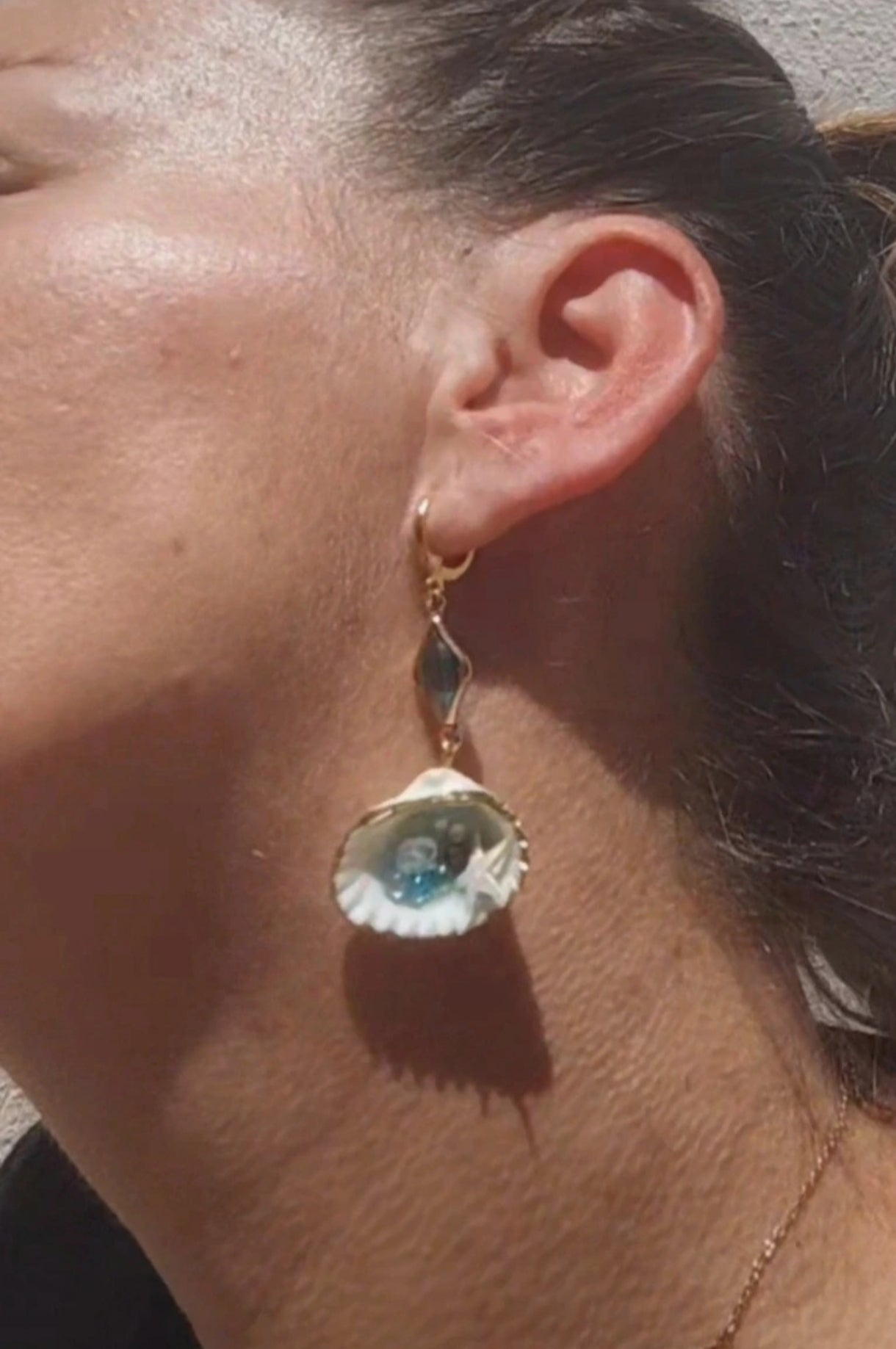 Pendientes de conchas reales