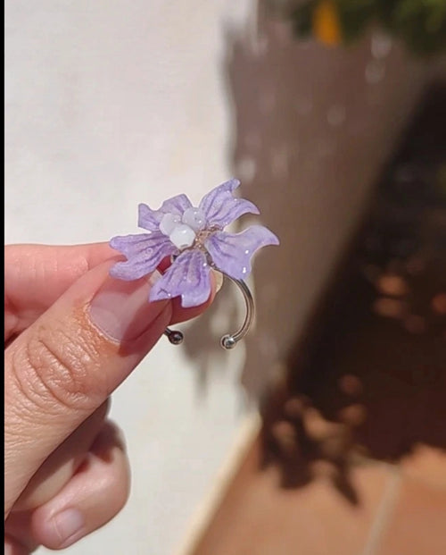 Anillo de malva real resinada