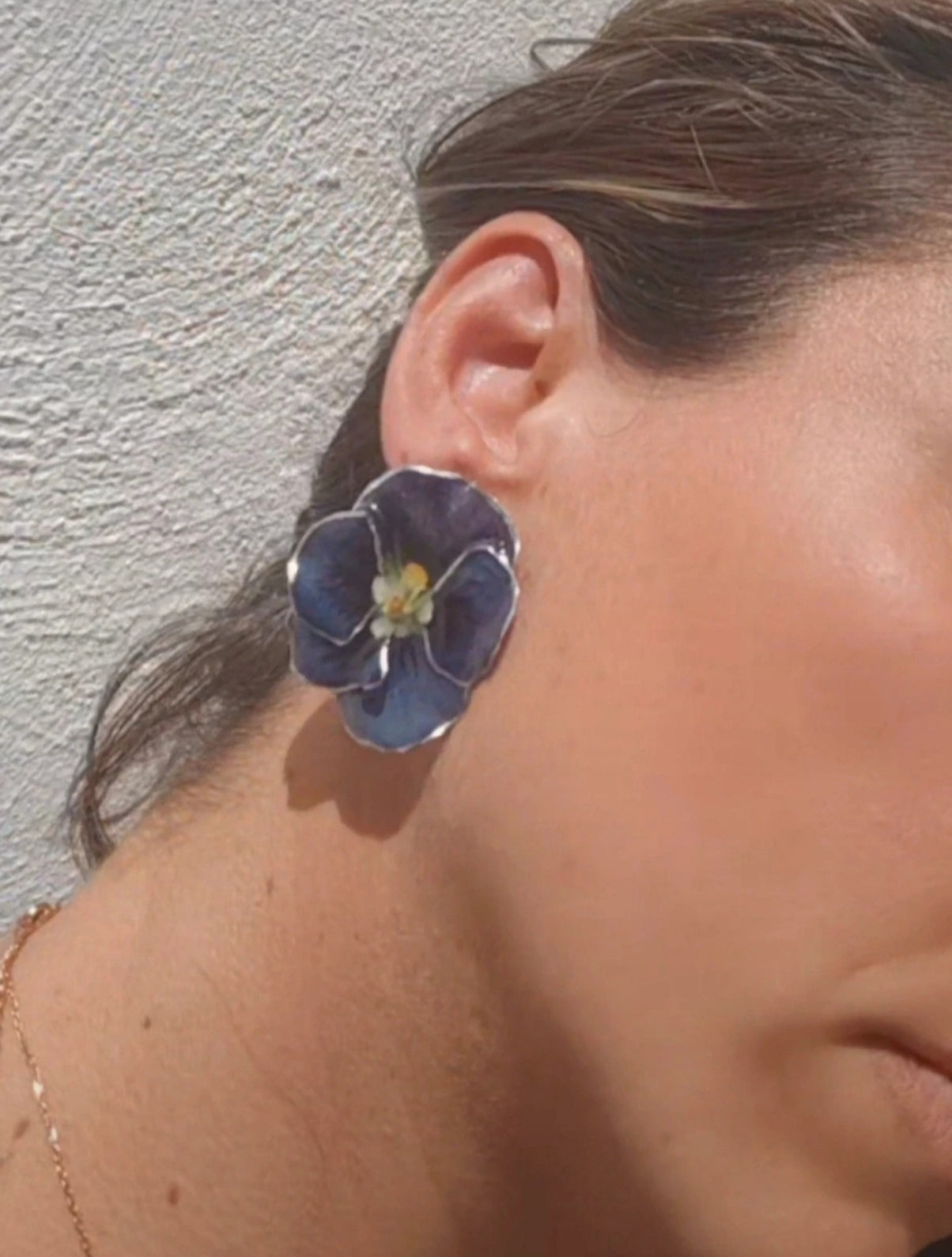 Pendientes artesanos de pensamientos reales resinados