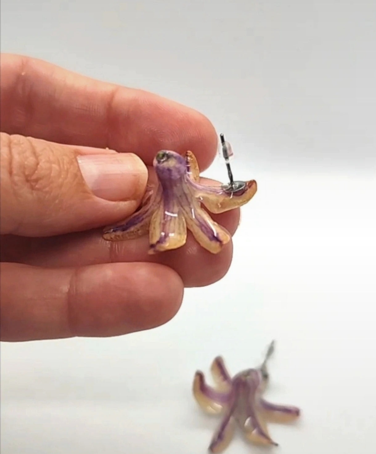 Pendientes de Jacinto real resinado