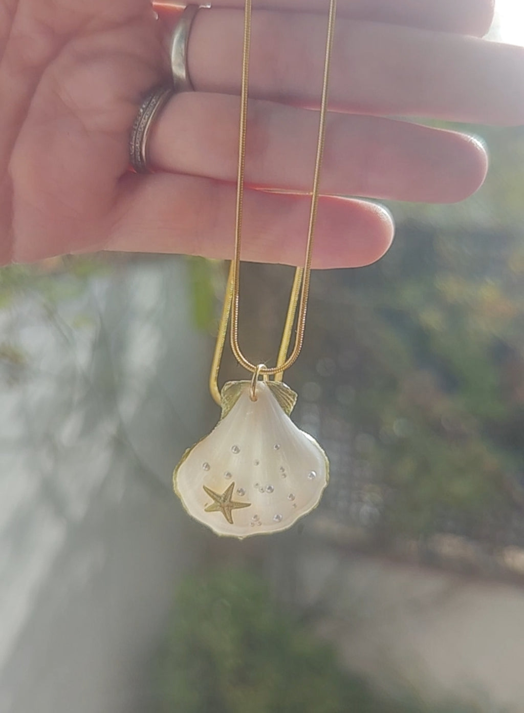 Collar de concha natural